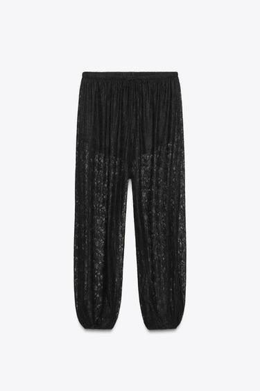 LACE BALLOON TROUSERS - Black by Zara - Image 5