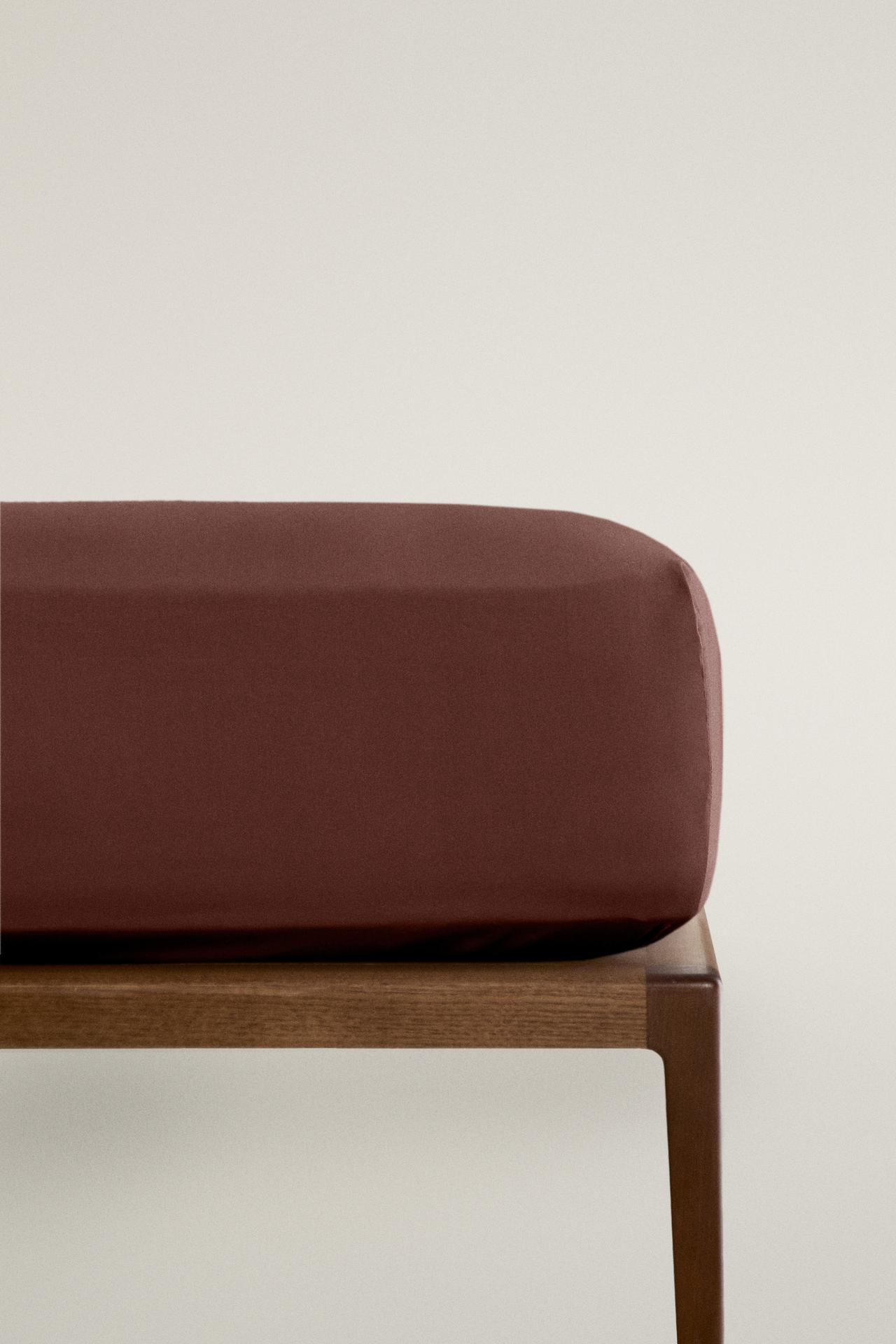 SATEEN FITTED SHEET | 30 CM HIGH (300 THREAD COUNT) — Wine