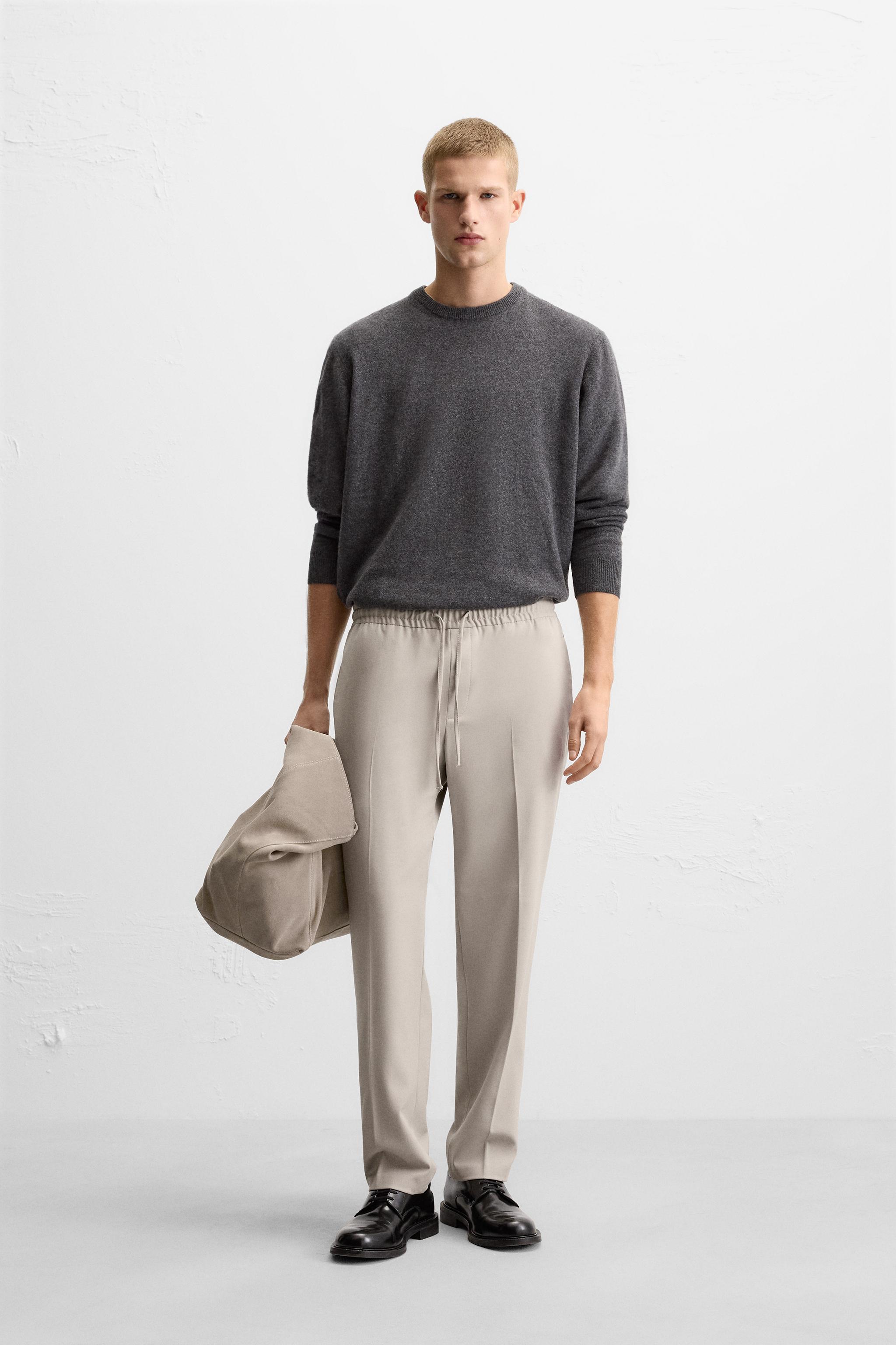 ★ZARA★ COMFORT FIT JOGGER WAIST TROUSERS COMFORT FIT JOGGER WAIST TROUSERS - Grey | ZARA Australia