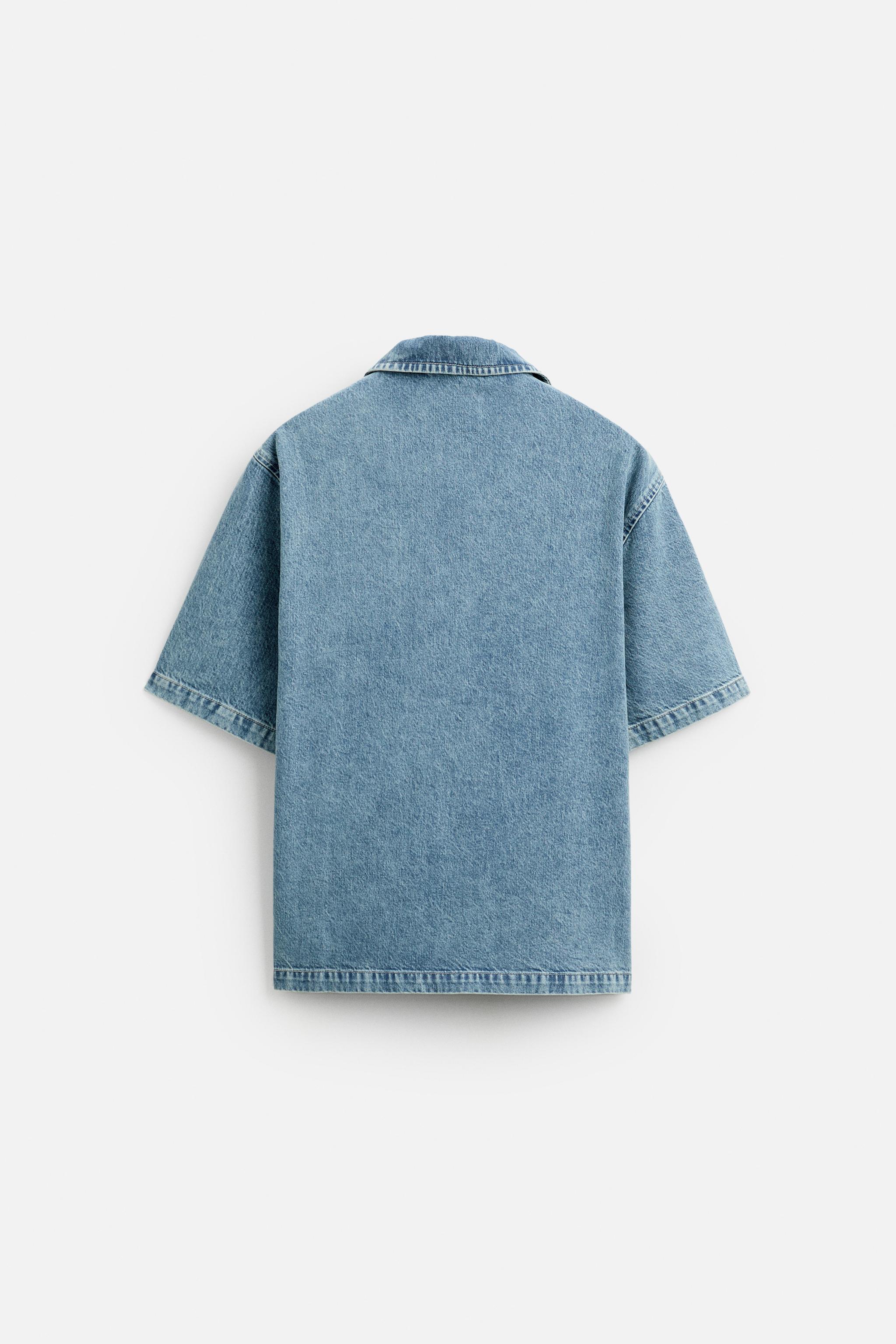 Zara camisa denim sale