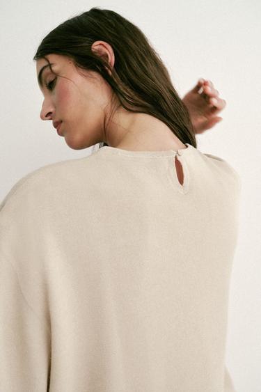 TOP BIMATIÈRE EN MAILLE - Beige clair de Zara - Image 6