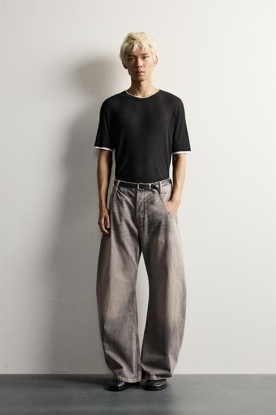 LOOSE BARREL FIT JEANS - Grey by Zara - Image 0