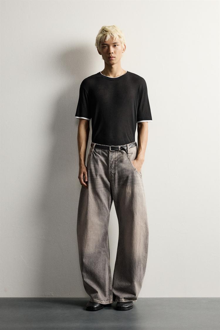 LOOSE BARREL FIT JEANS