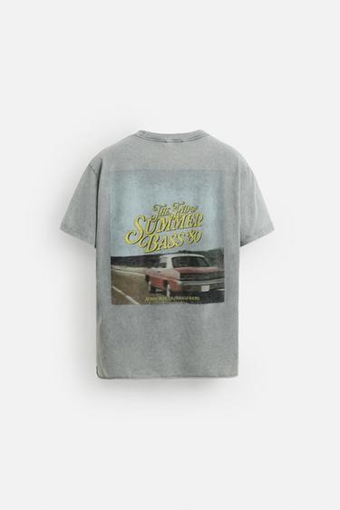 MAGLIETTA STAMPA COMBINATA - Grigio chiaro di Zara