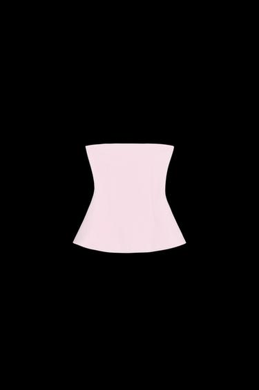 Zara INTERLOCK BANDEAU TOP - Pink - Image 0