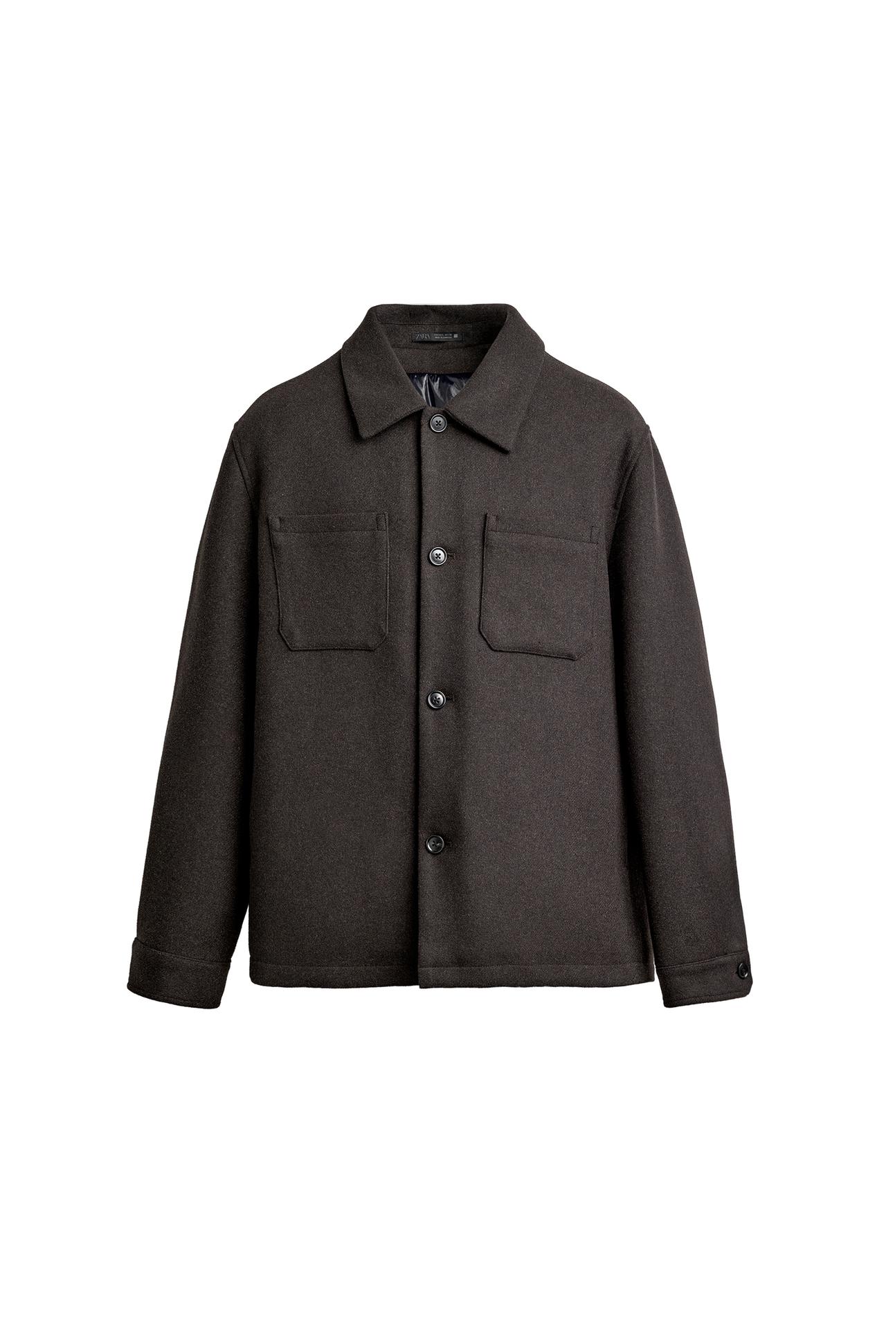 CONTRAST PADDED OVERSHIRT