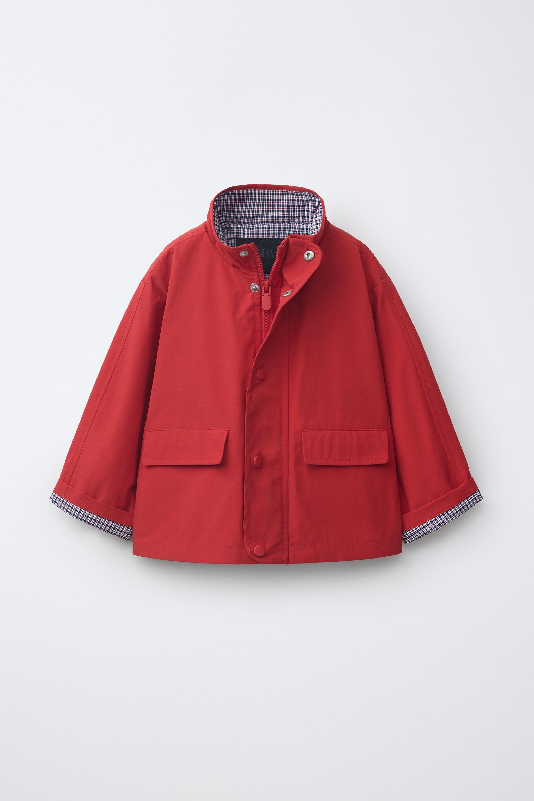 チェック柄裏地付きジャケット - レッド | ZARA Japan / 日本