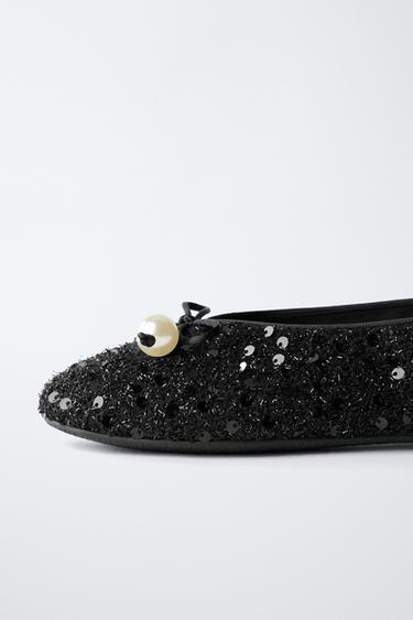 BALLERINES PERLES - Noir de Zara - Image 5