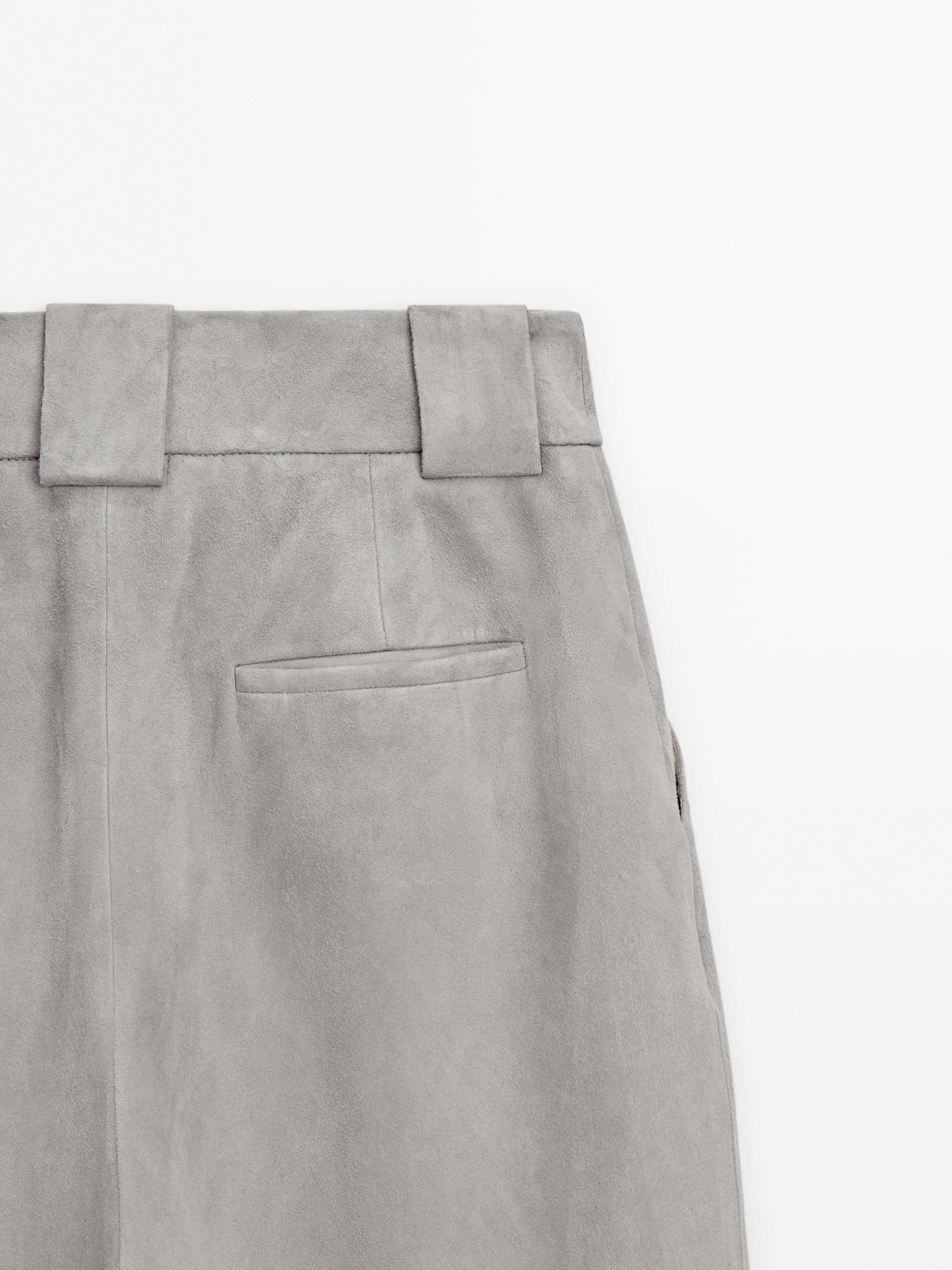 SLOUCHY DARTED TROUSERS - Anthracite grey