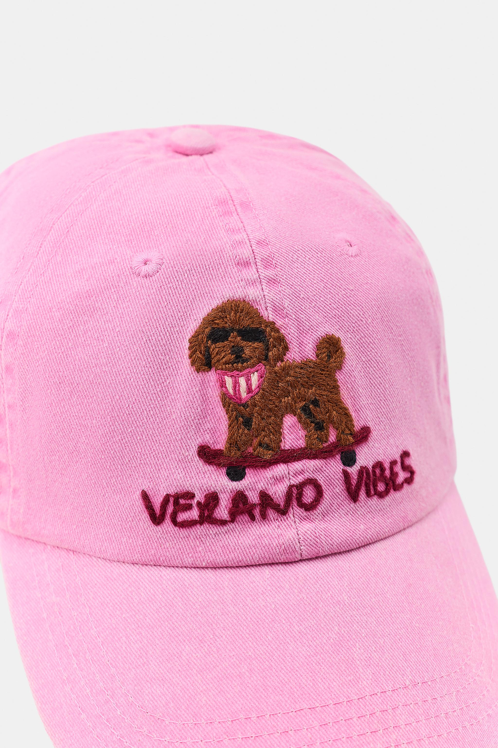 CASQUETTE EN SERGÉ BRODERIE CANICHE