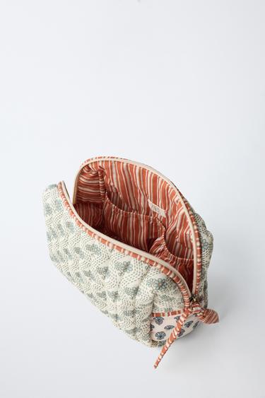 FLORAL TOILETRY BAG - Ecru White by Zara