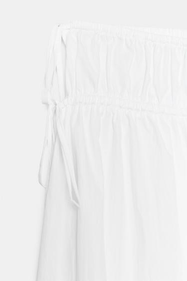 PANTALON JUPE-CULOTTE PLISSÉ - Blanc de Zara - Image 5