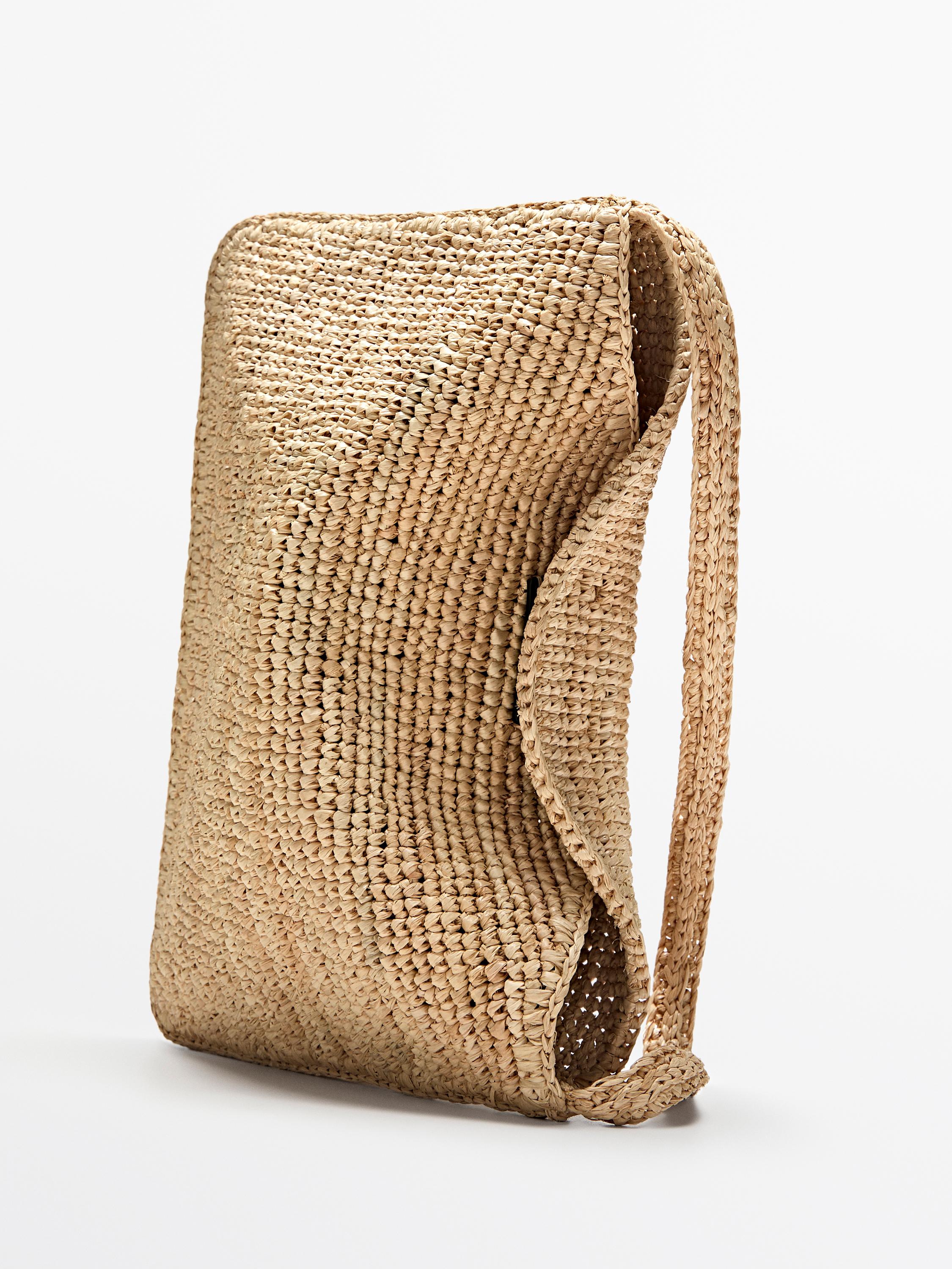 Petit sac épaule en raphia