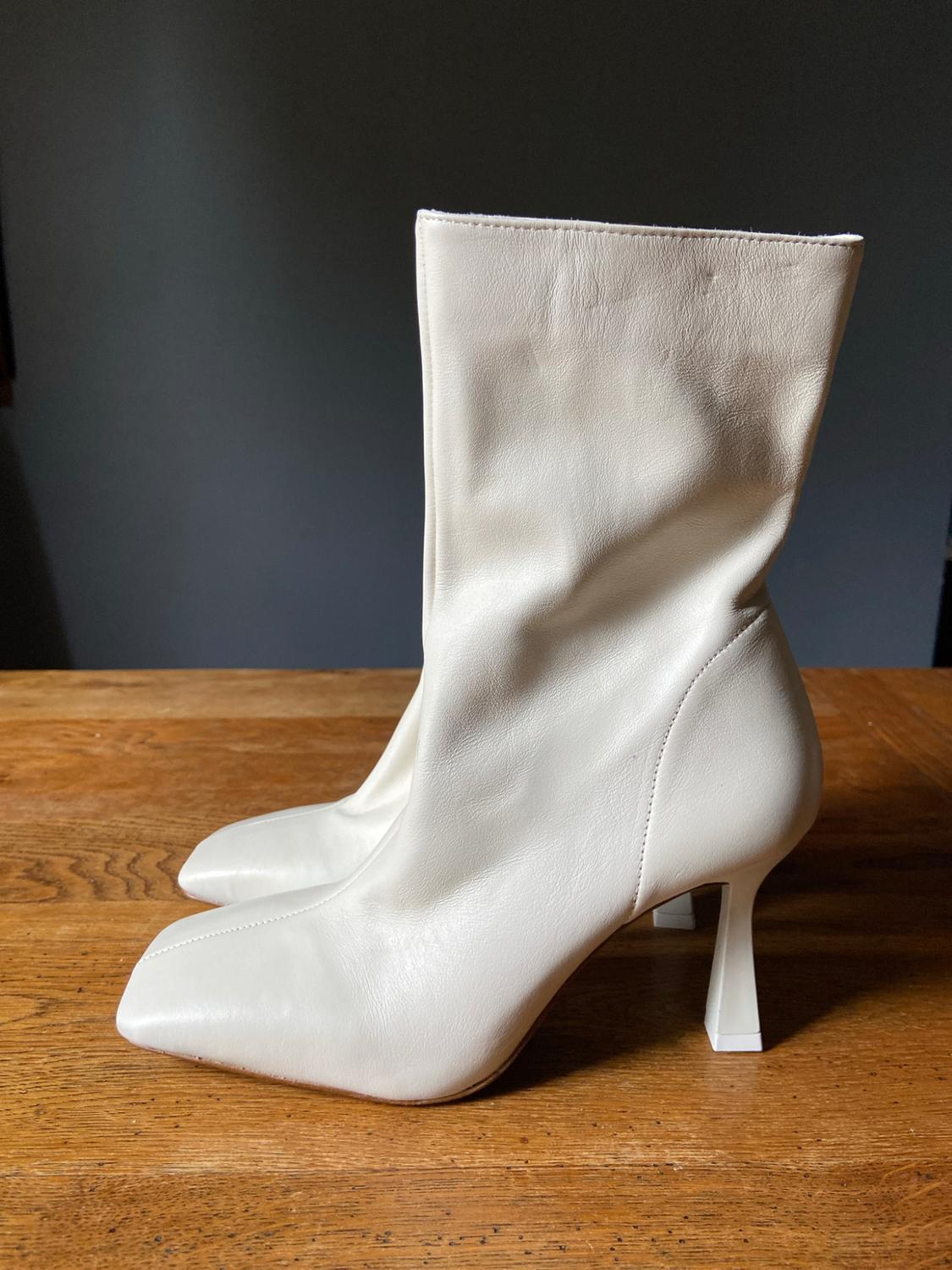 LEATHER HIGH-HEEL ANKLE BOOTS - Image 4