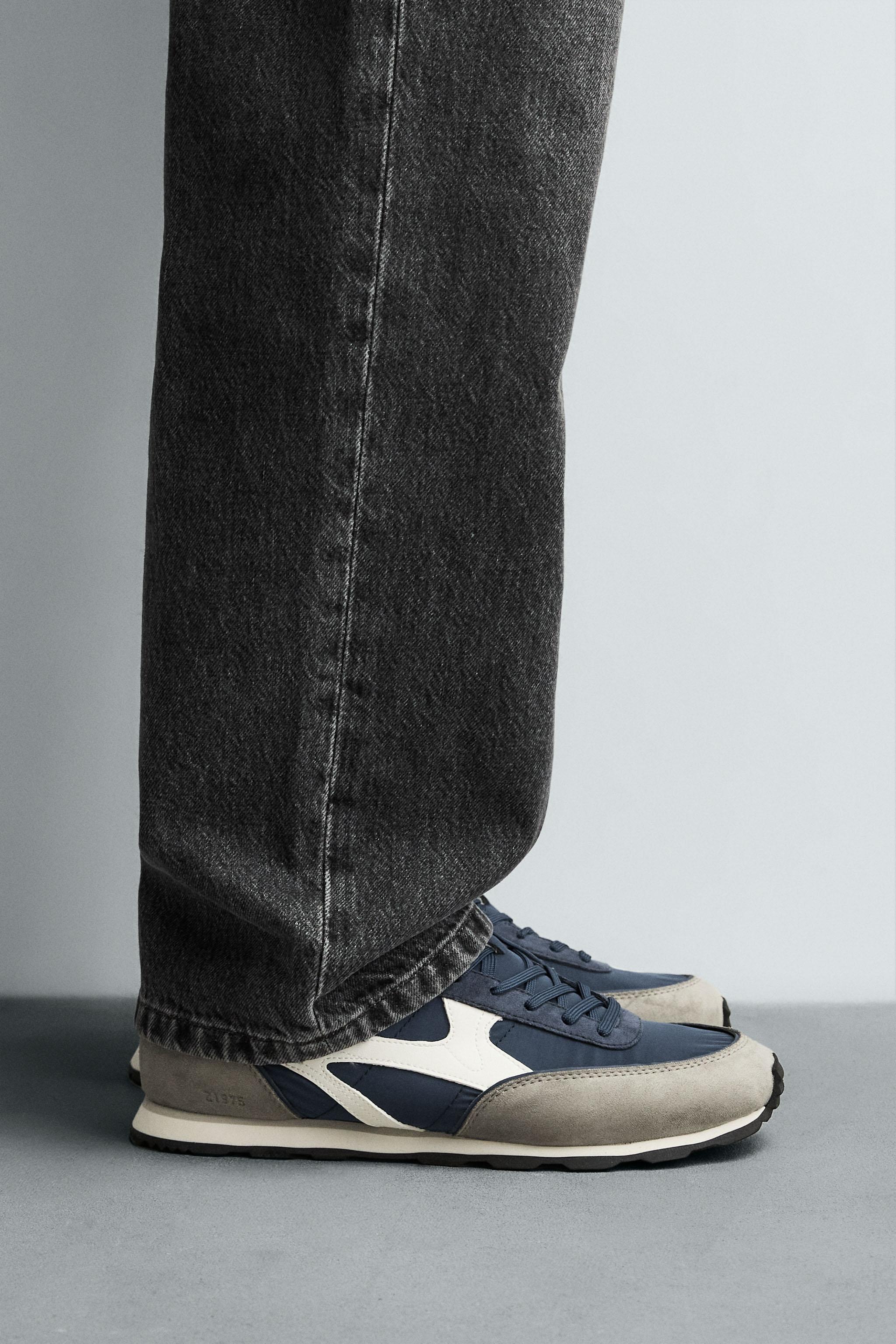 ZAPATILLA ESTILO RETRO Azul ZARA España1