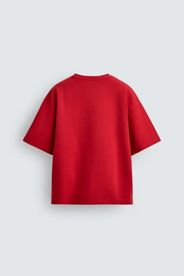TECHNICAL SWEATSHIRT WITH POCKET - Red by Zara - Image 6