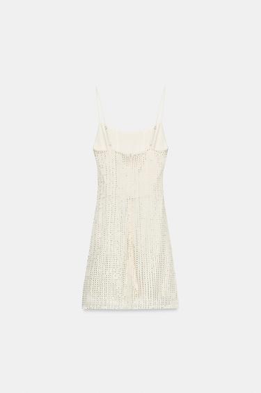 ROBE COURTE DRAPÉE PAILLETTES - Cave de Zara - Image 5
