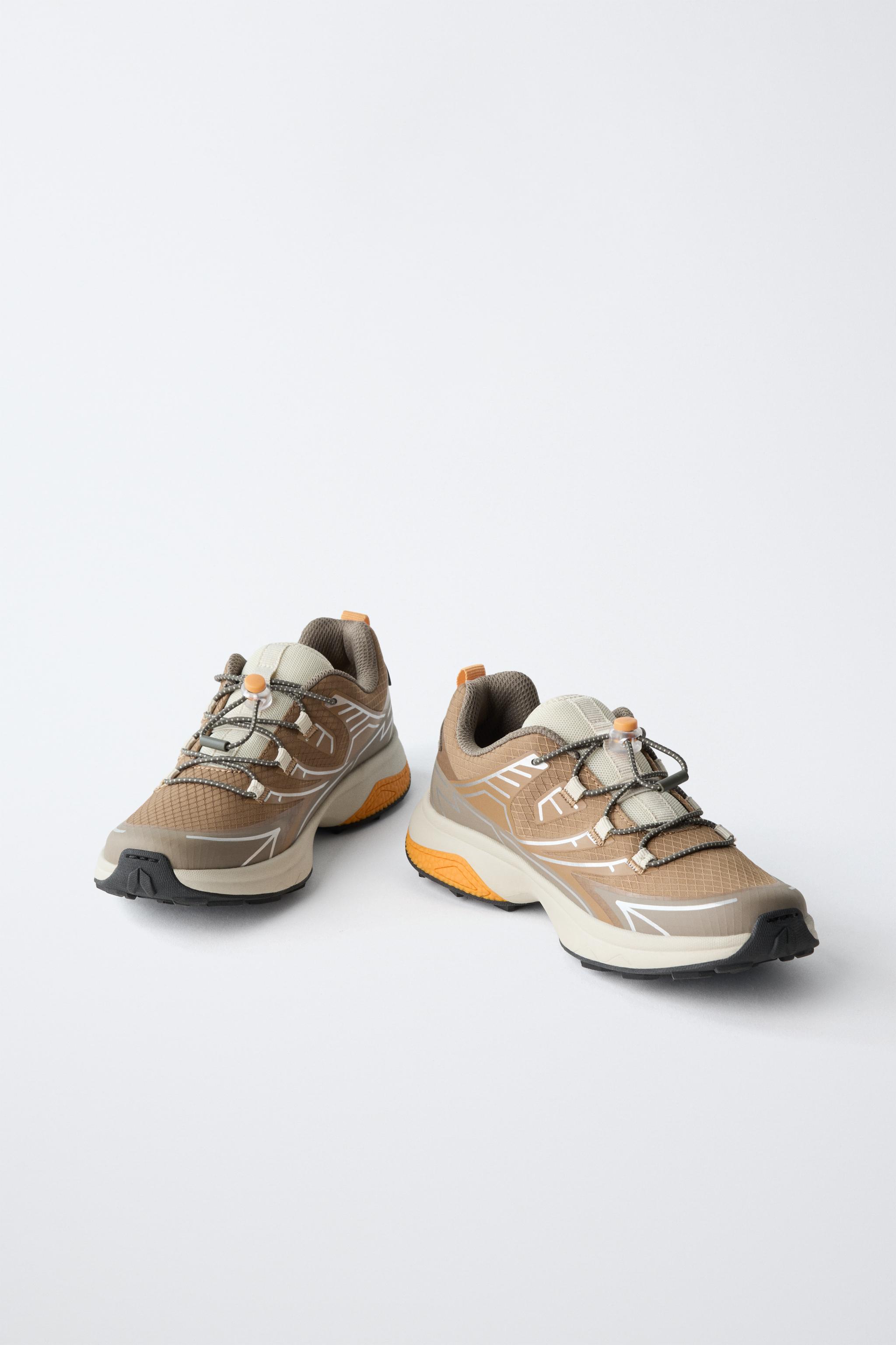 ひいな様　sporty  オープンスニーカー テクニカルスニーカー  zara テクニカルスニーカー - ブラウン | ZARA Japan / 日本