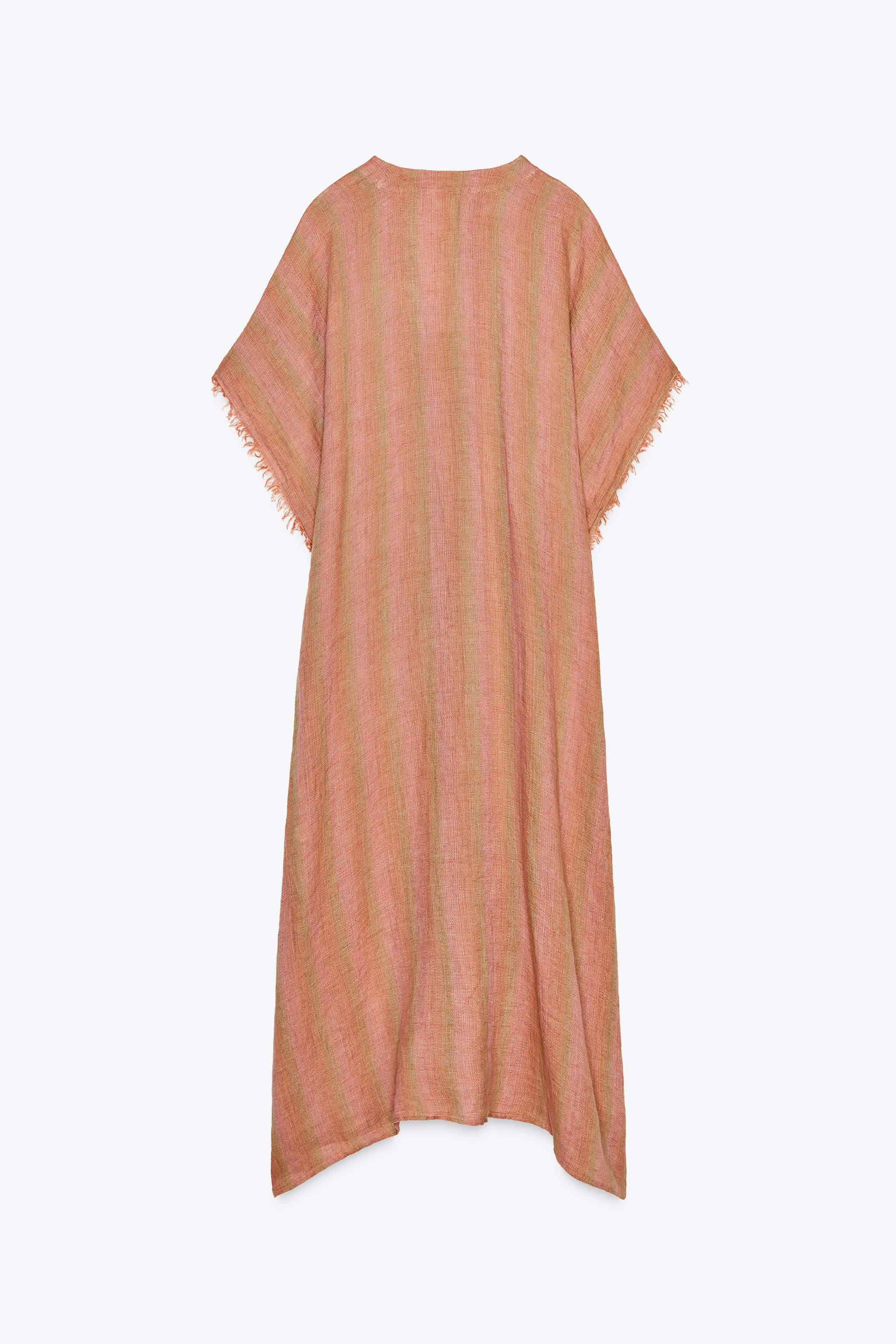 100% LINEN MULTI-POSITION KAFTAN DRESS ZW COLLECTION