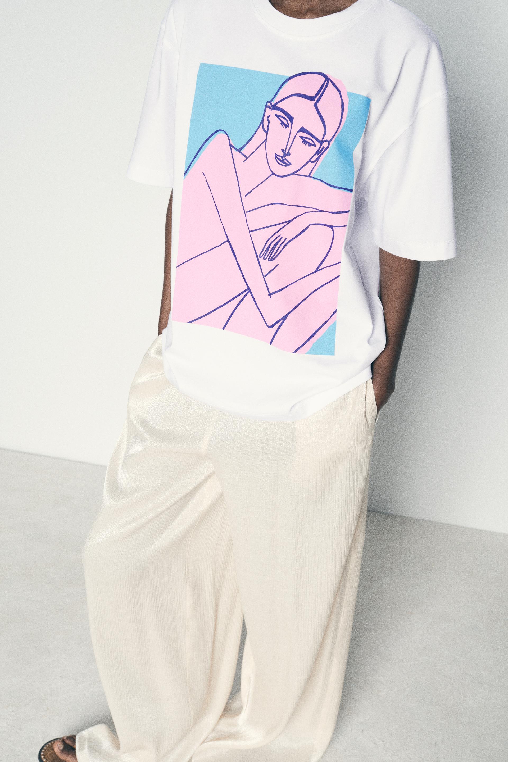 T-SHIRTÀIMPRIMÉENCONTRASTE
