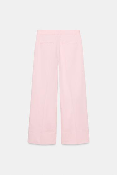 CHINO TROUSERS WITH DARTS - Pink by Zara - Image 7