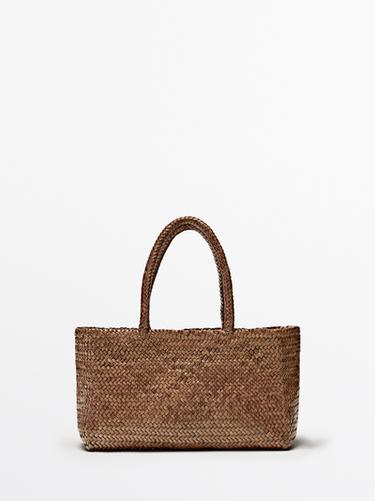 Zara Medium braided nappa leather tote bag - Leather - Image 0