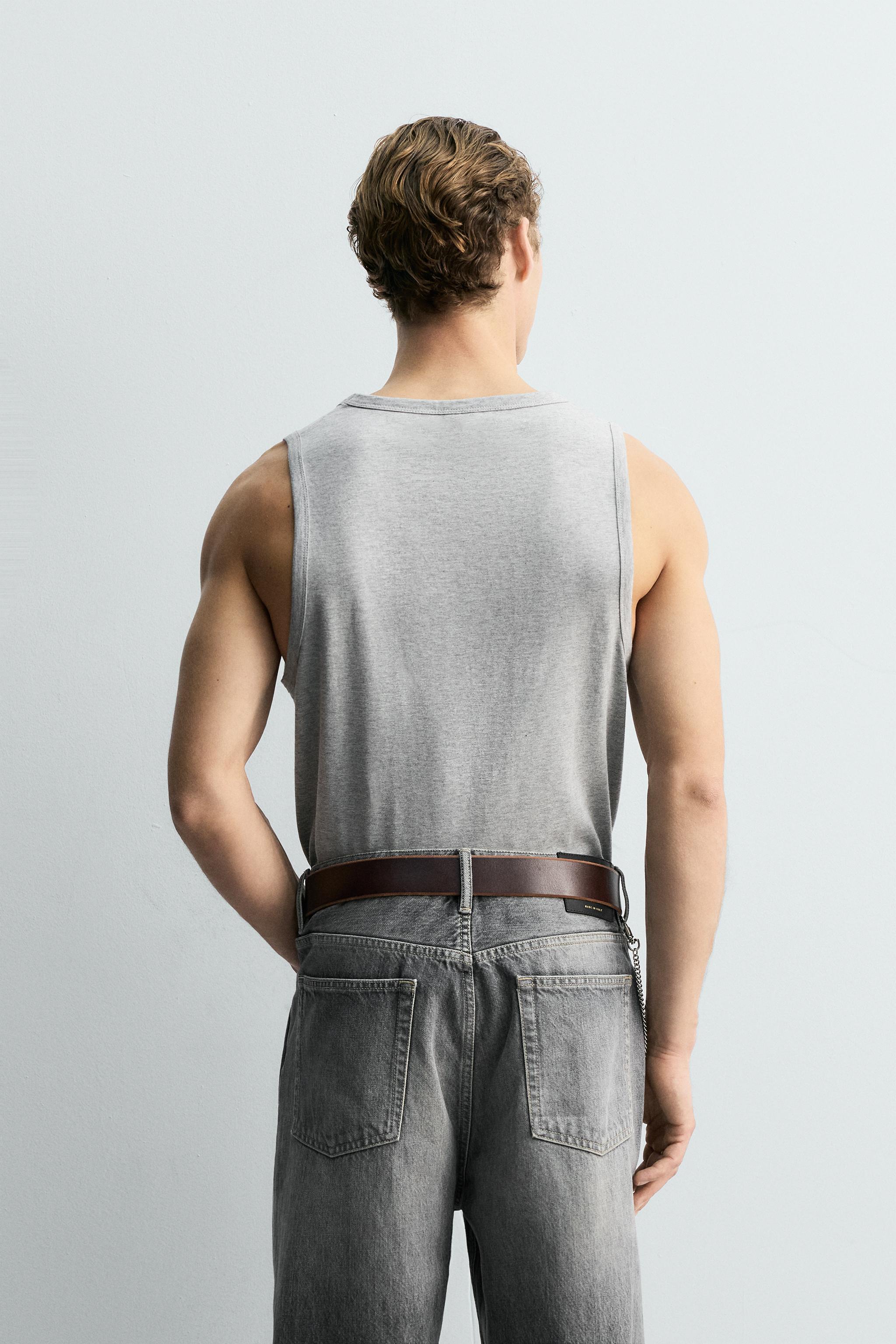 TANK TOP WITH BINDING LIMITED EDITION - Grey marl | ZARA India