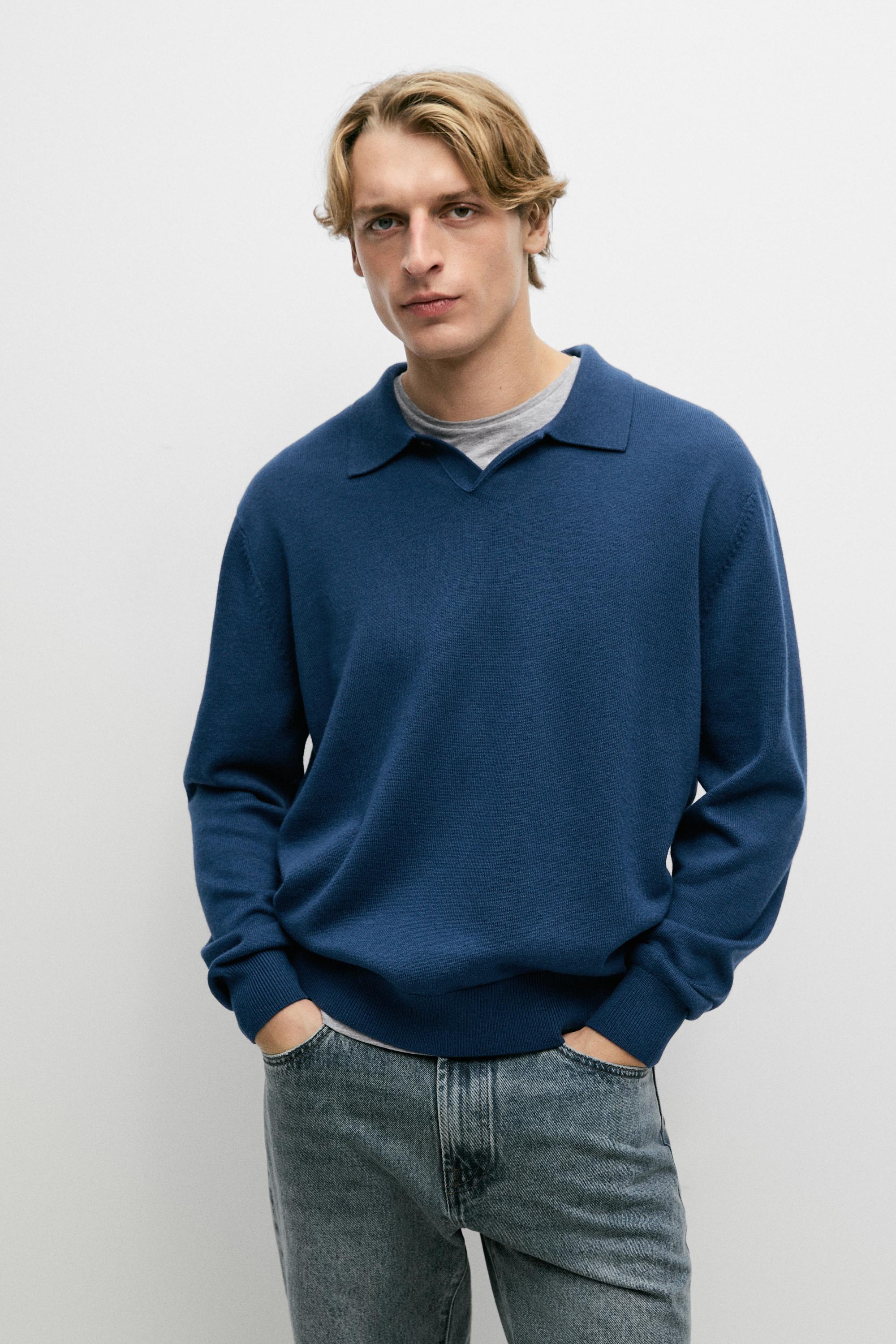 Pull polo en maille