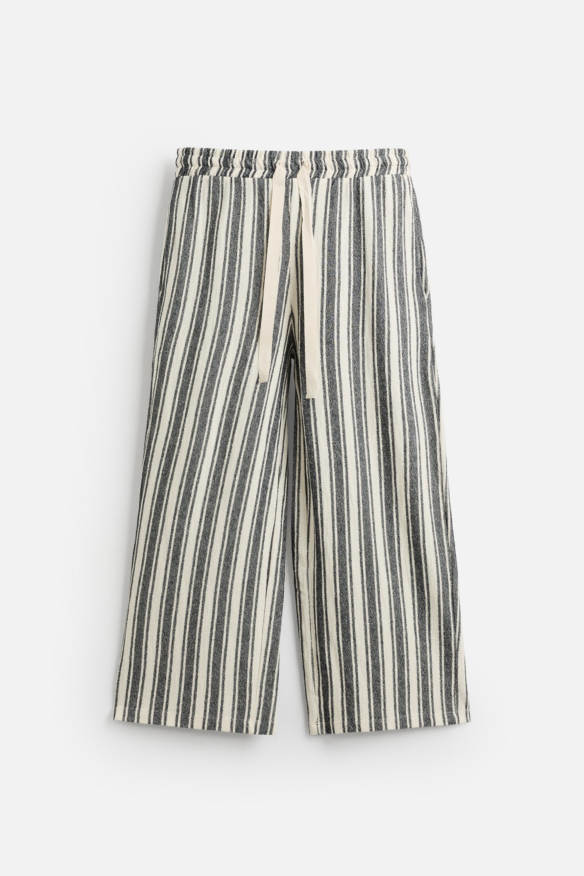 PANTALON JACQUARD RAYURES