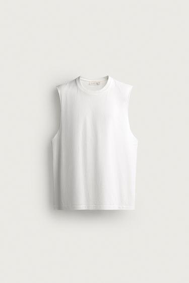 ЛЕГКАЯ МАЙКА СВОБОДНОГО КРОЯ — БЕЛЫЙ от Zara