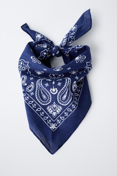 PRINTED BANDANA - Blue by Zara - Image 3