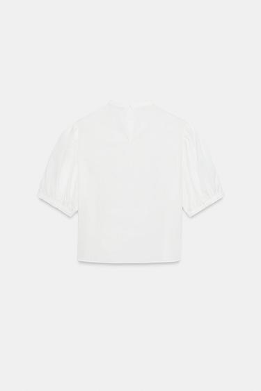 FIREMAN CLASP PUFF SLEEVE SHIRT - Oyster-white by Zara - Image 7