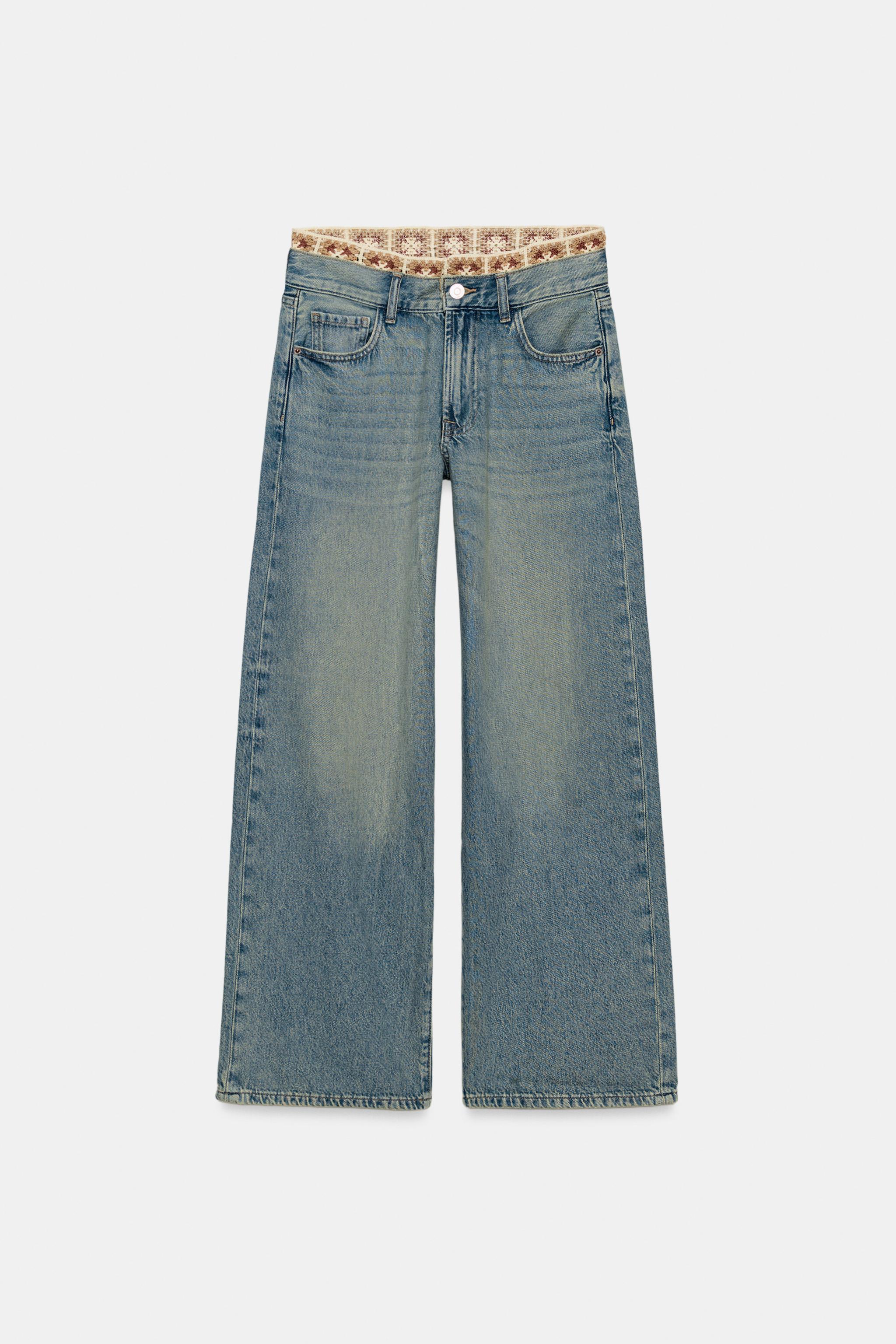 Z1975 LOOSE FIT MID-RISE CROCHET JEANS