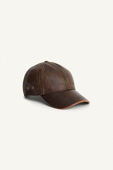 GORRA PIEL LAVADA LIMITED EDITION - Gris topo de Zara