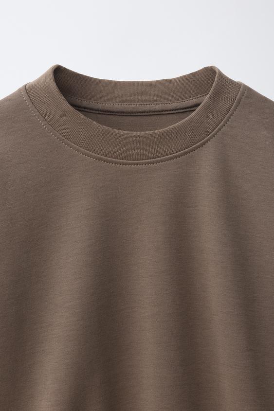ENSEMBLE DE JOGGING AVEC SWEAT ET PANTALON INTERLOCK À INSCRIPTION - marron-vison de Zara - Image 5