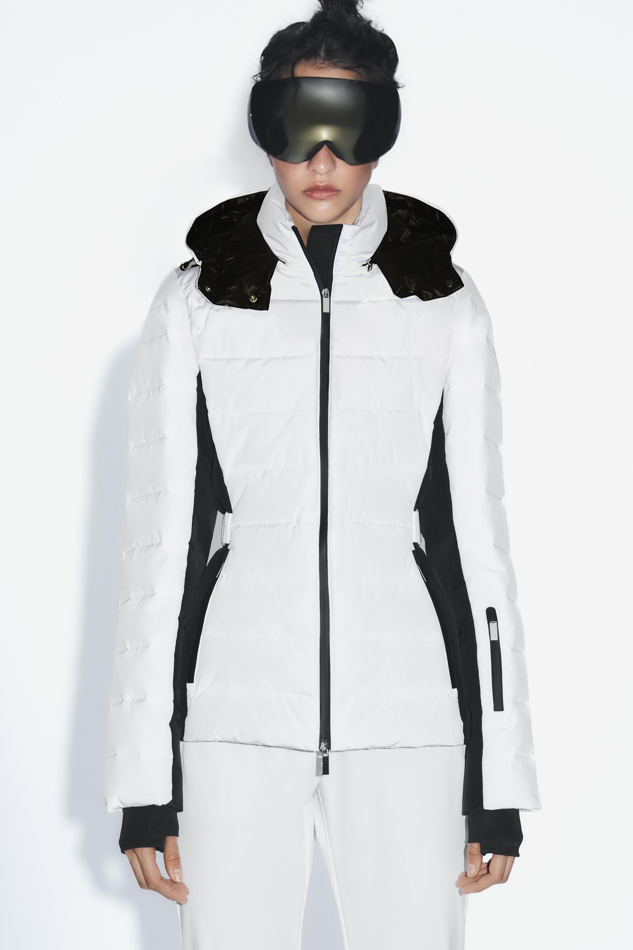 Moncler white 2024 ski jacket