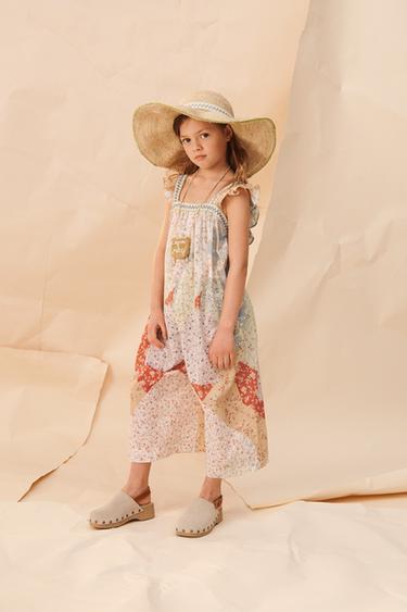 Zara LIMITED EDITION PATCHWORK JUMPSUIT - Multicolored