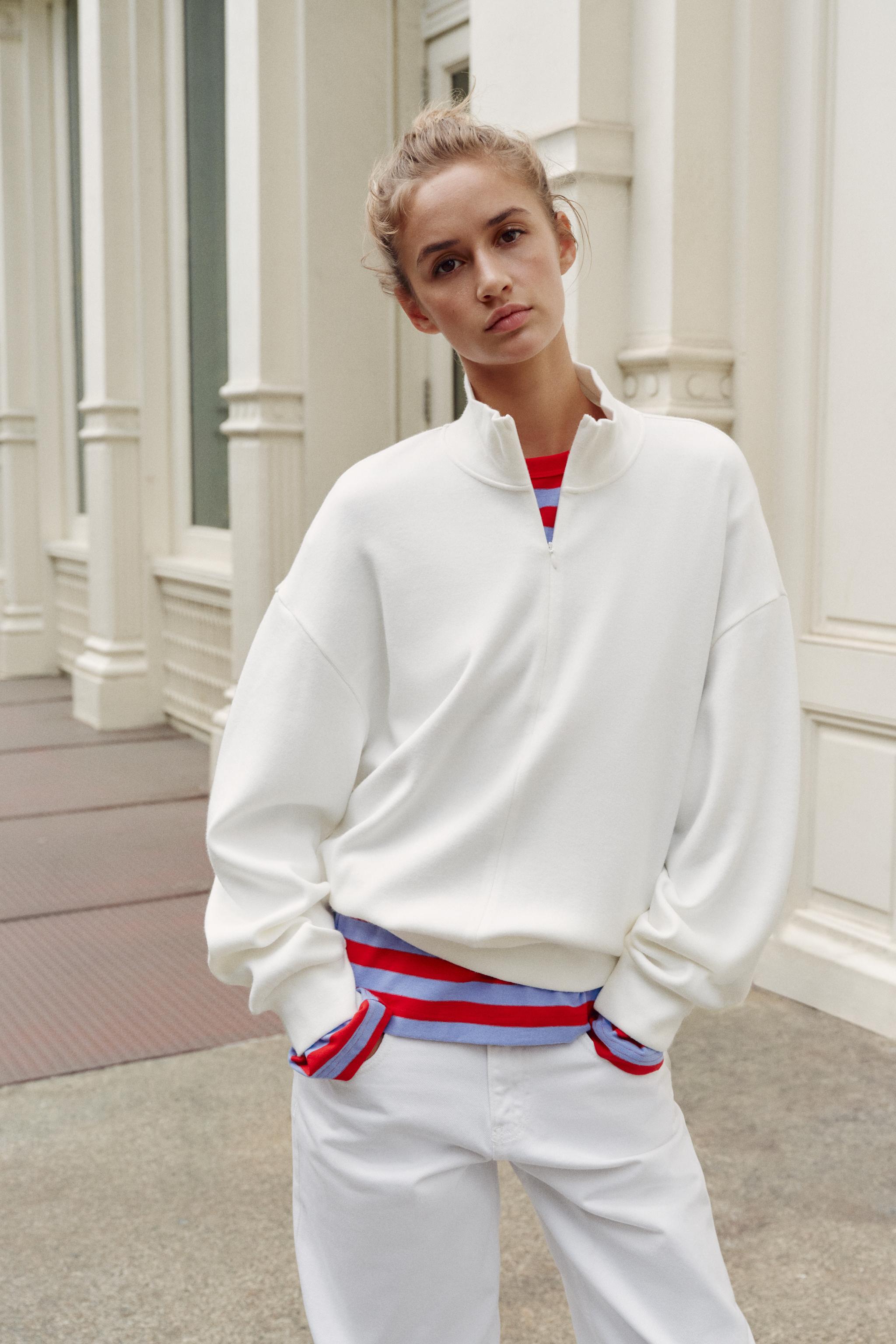 Zara FERMUARLI SWEATSHIRT görsel 2