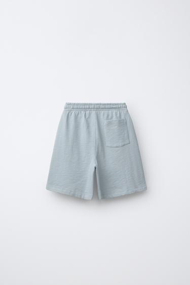 ENSEMBLE POLO ET BERMUDA RUSTIQUE AVEC ÉTIQUETTE - Bleu ciel de Zara - Image 4