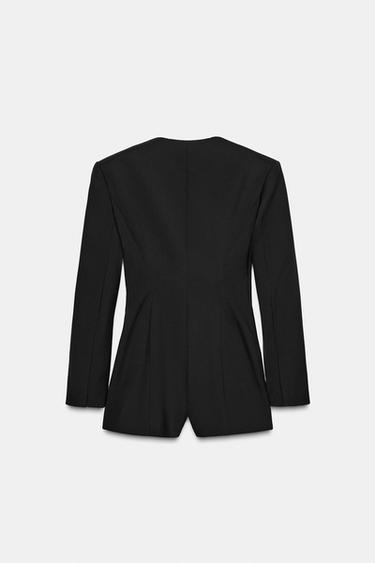 COMBINAISON-SHORT TYPE BLAZER À BOUTONNAGE CROISÉ - Noir de Zara - Image 7
