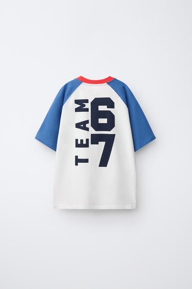 CAMISETA MANGA RANGLÁN TEAM SIX SEVEN - Blanco de Zara