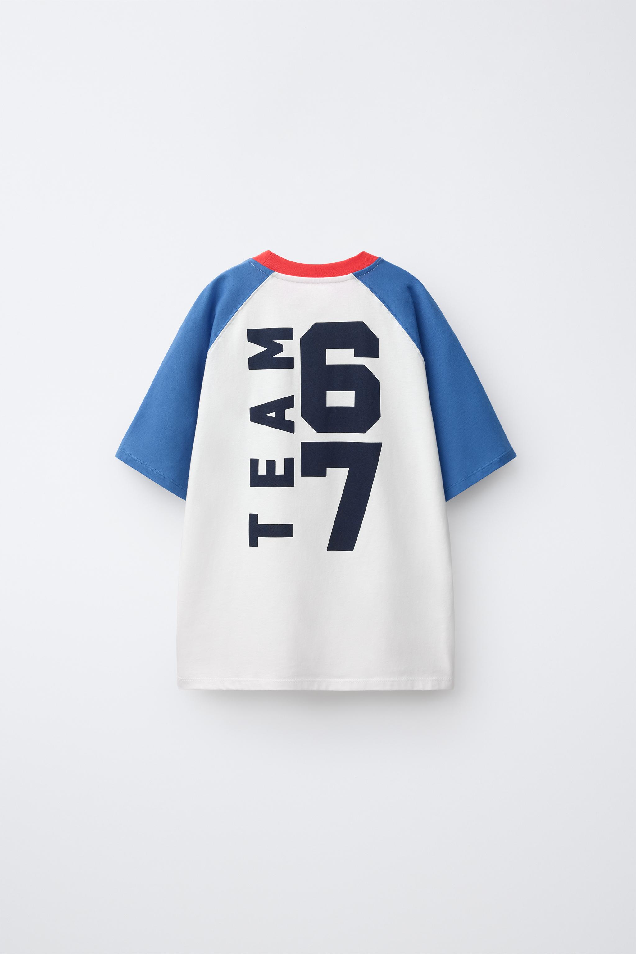 Детские футболки Zara TEAM SIX SEVEN RAGLAN T-SHIRT — фото 2
