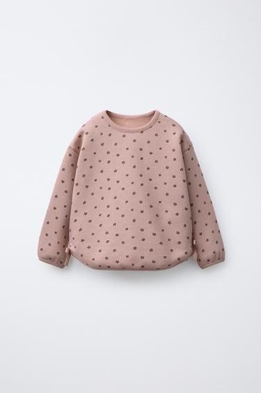 ТОЛСТОВКА С ПРИНТОМ — ПАСТЕЛЬНО-РОЗОВЫЙ от Zara