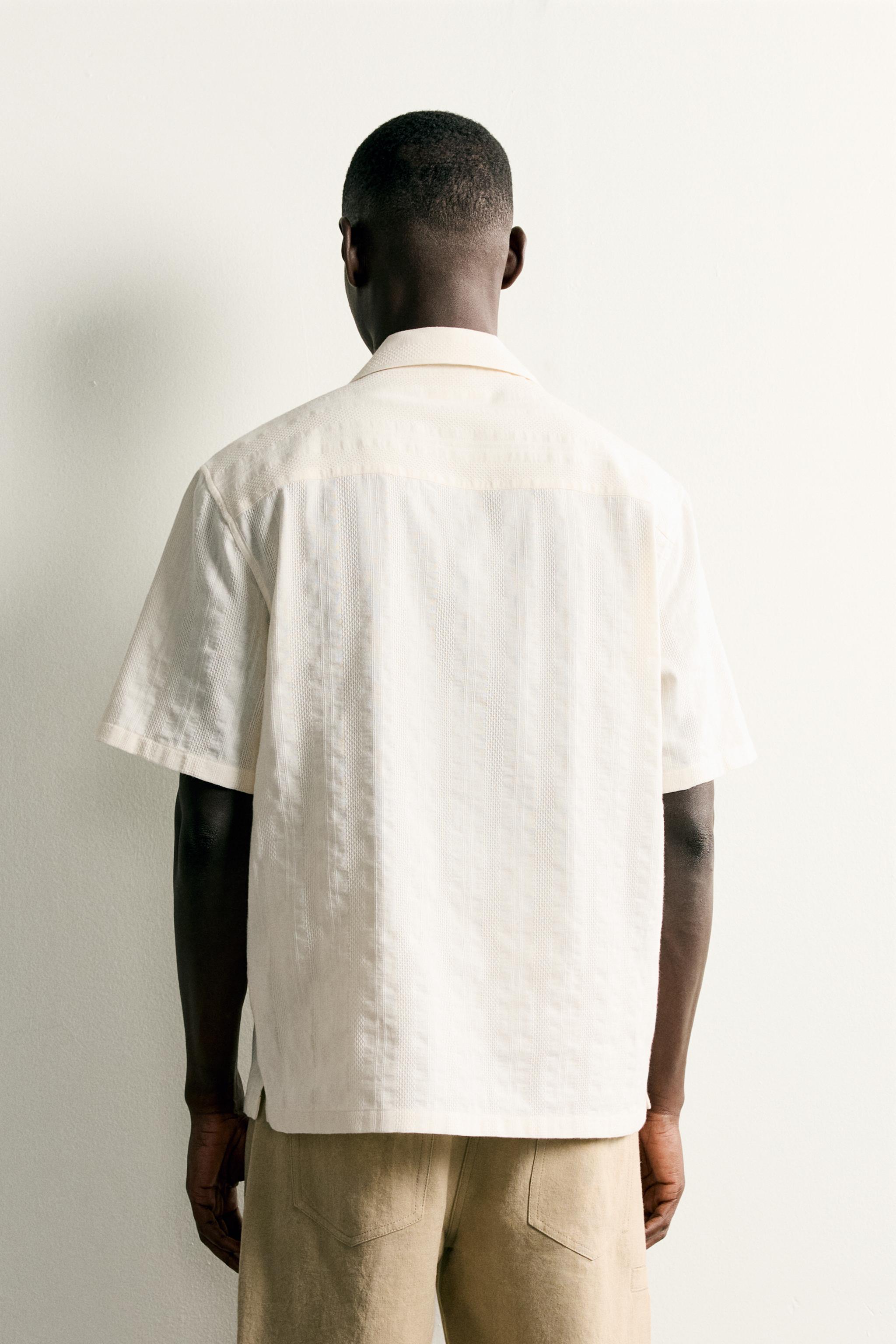 Мужские рубашки Zara REGULAR FIT JACQUARD SHIRT — фото 3