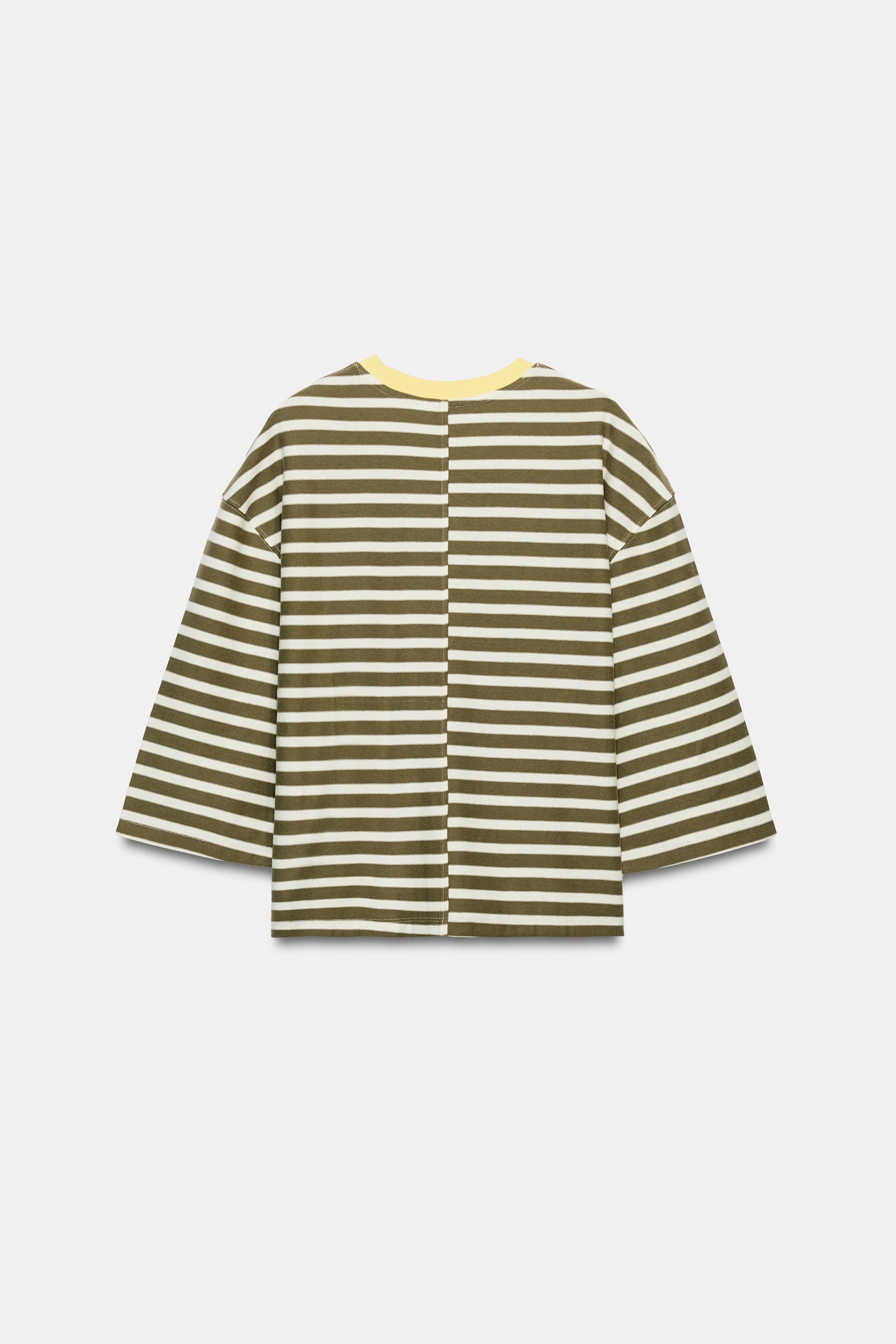 CONTRAST STRIPE T-SHIRT