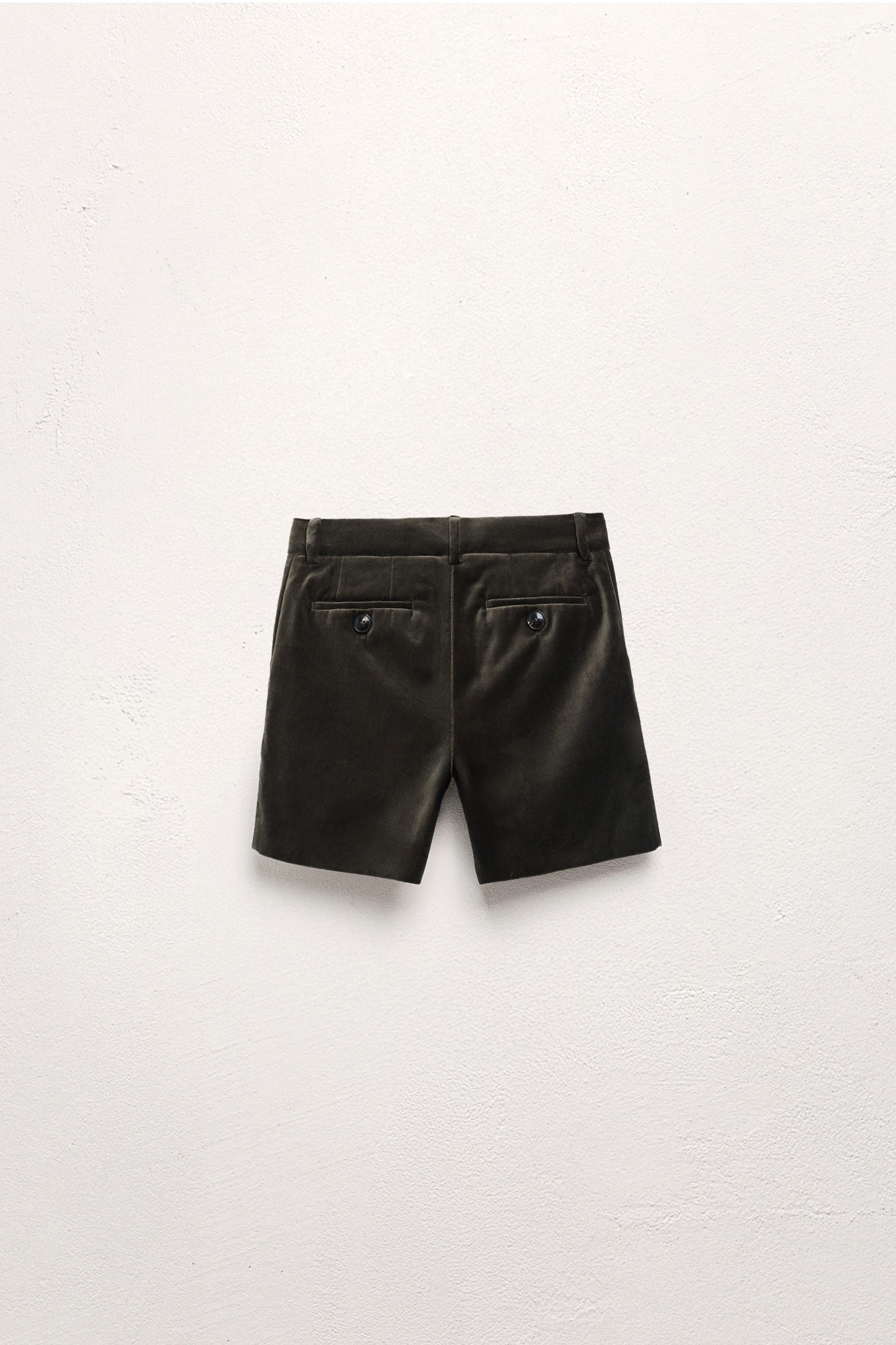 2-5 YEARS/ LIMITED EDITION VELVET SHORTS - Dark green | ZARA