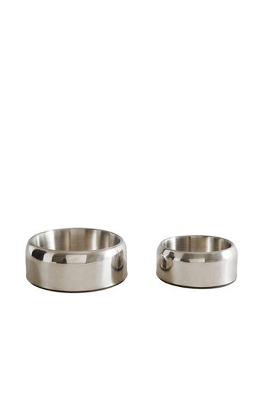 STAINLESS STEEL PET FOOD BOWL - Silver by Zara