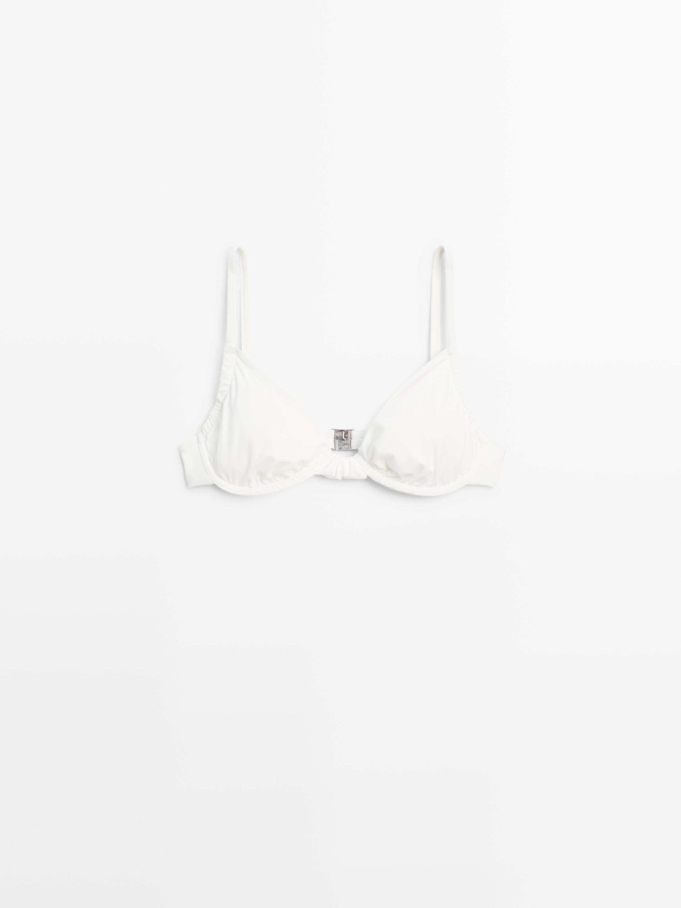 Haut de bikini froncé à armatures
