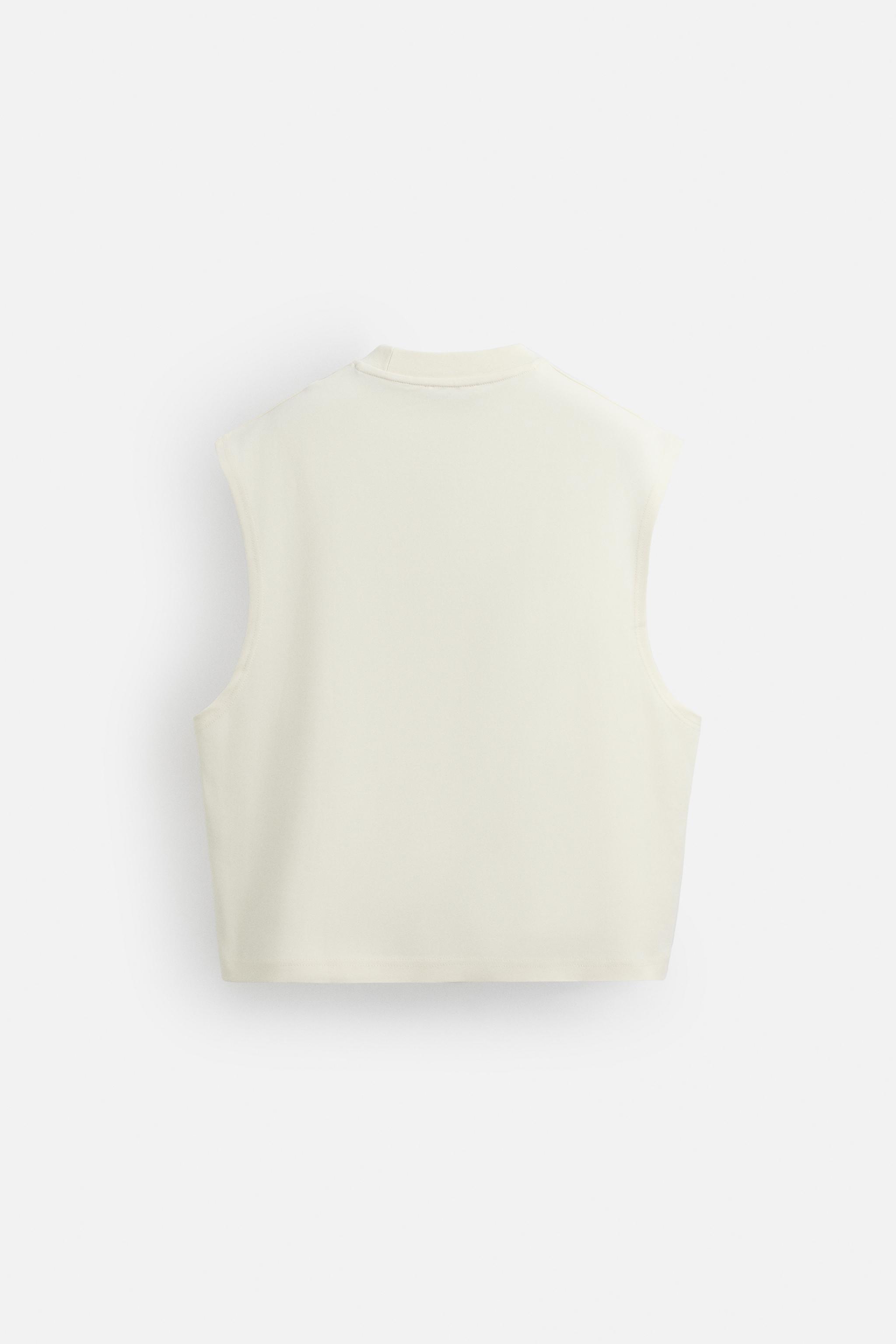 TEXT TECHNICAL TANK TOP - Ecru | ZARA United States