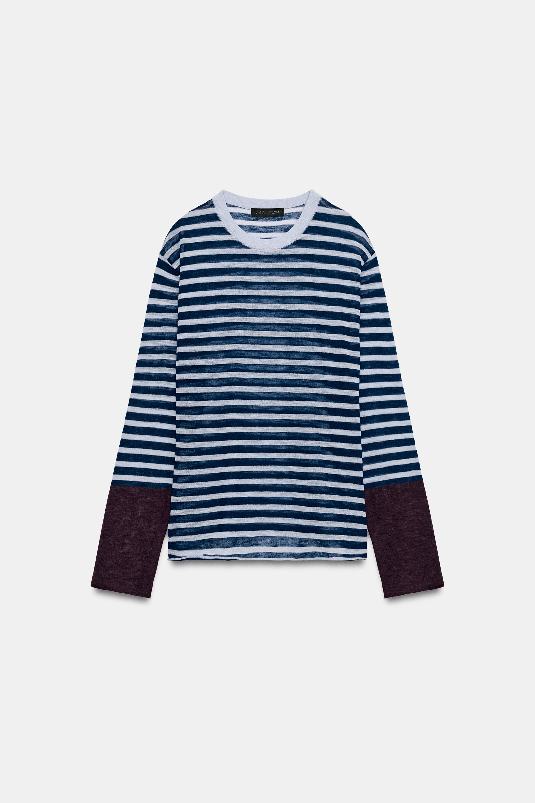 PULL EN MAILLE À RAYURES